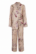 Completo twill di seta a fiori