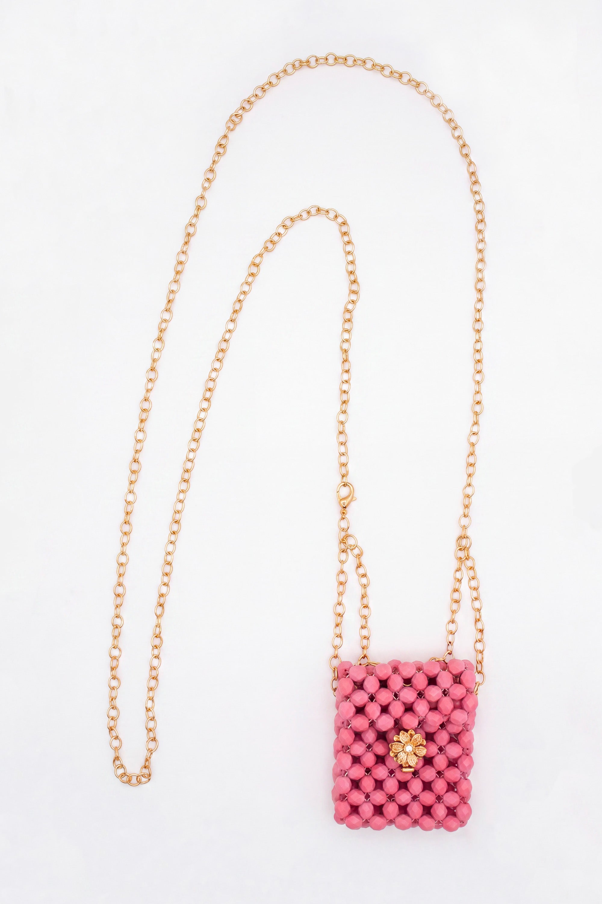 Mini borsetta cristalli rosa