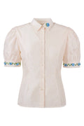 Camicia fiori crochet