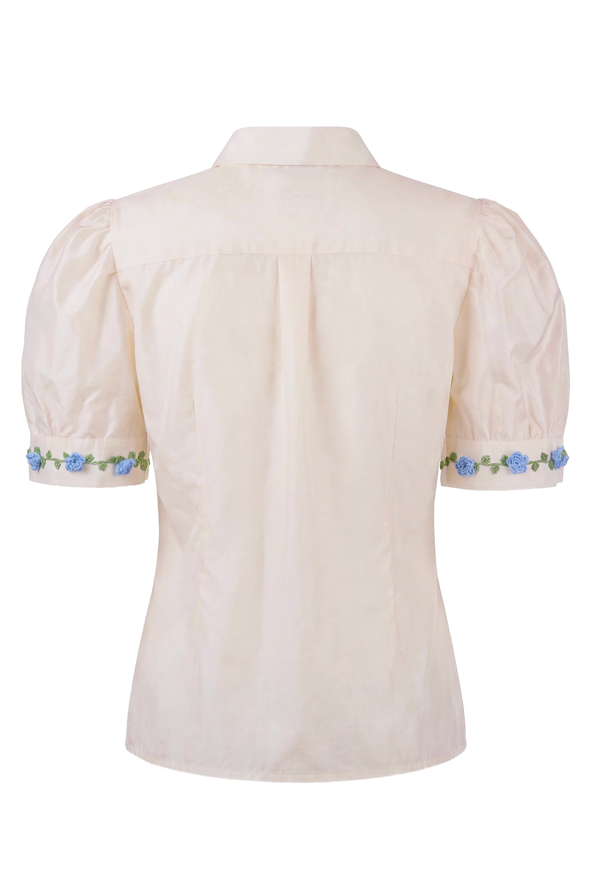 Camicia fiori crochet