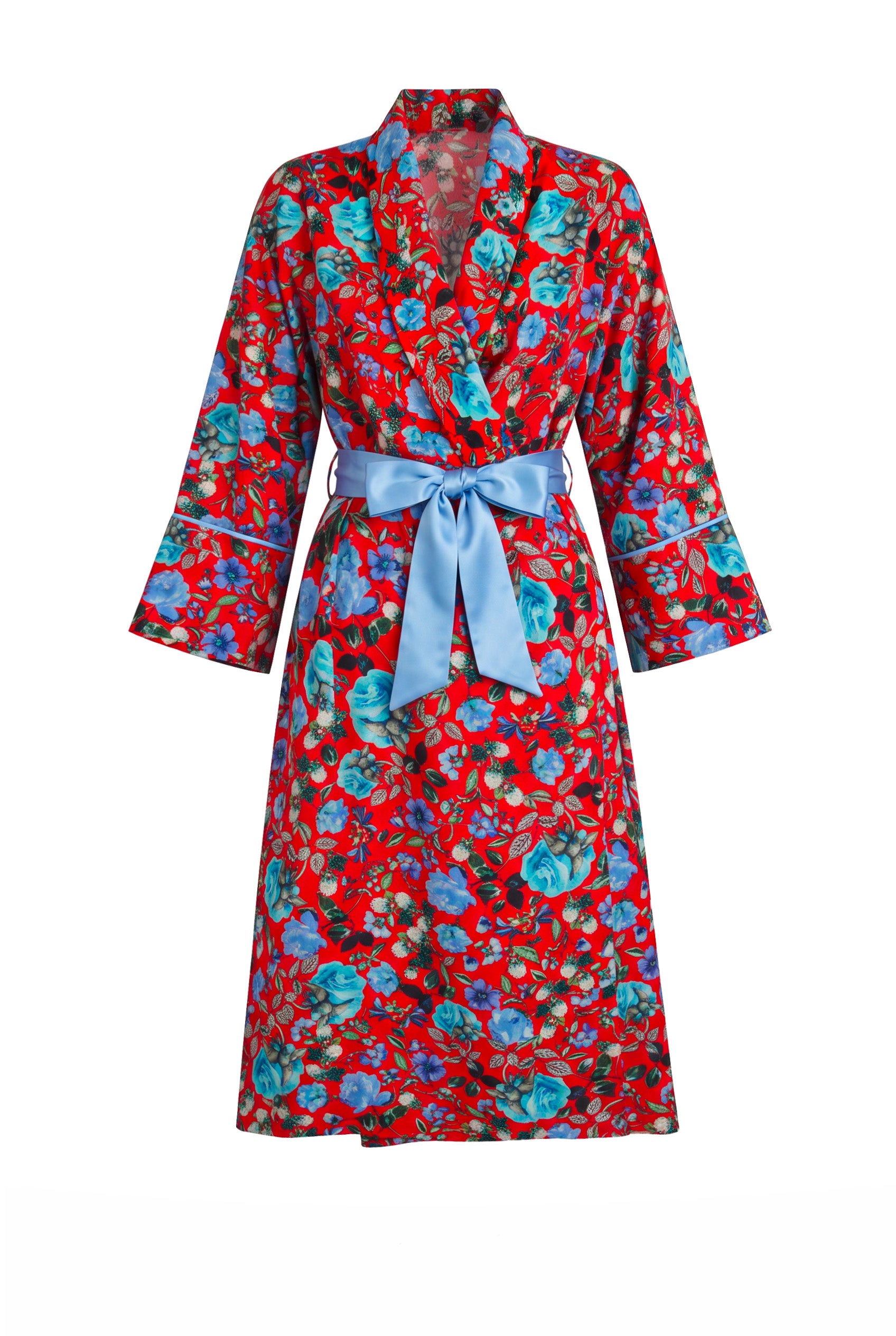 Kimono floreale rosso