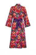 Kimono floreale viola