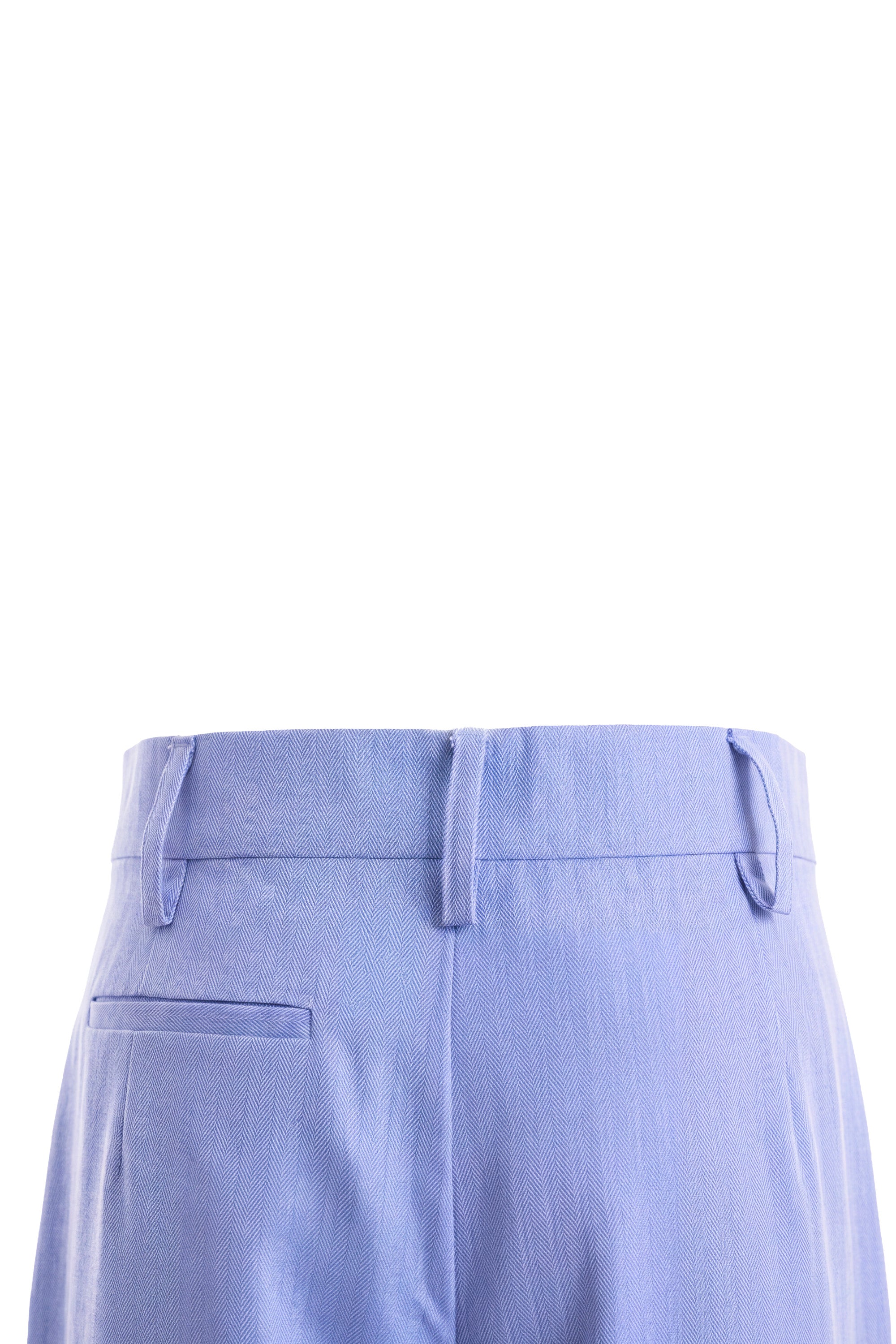 Pantalone celeste spigato