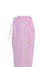 Pantalone merletto rosa