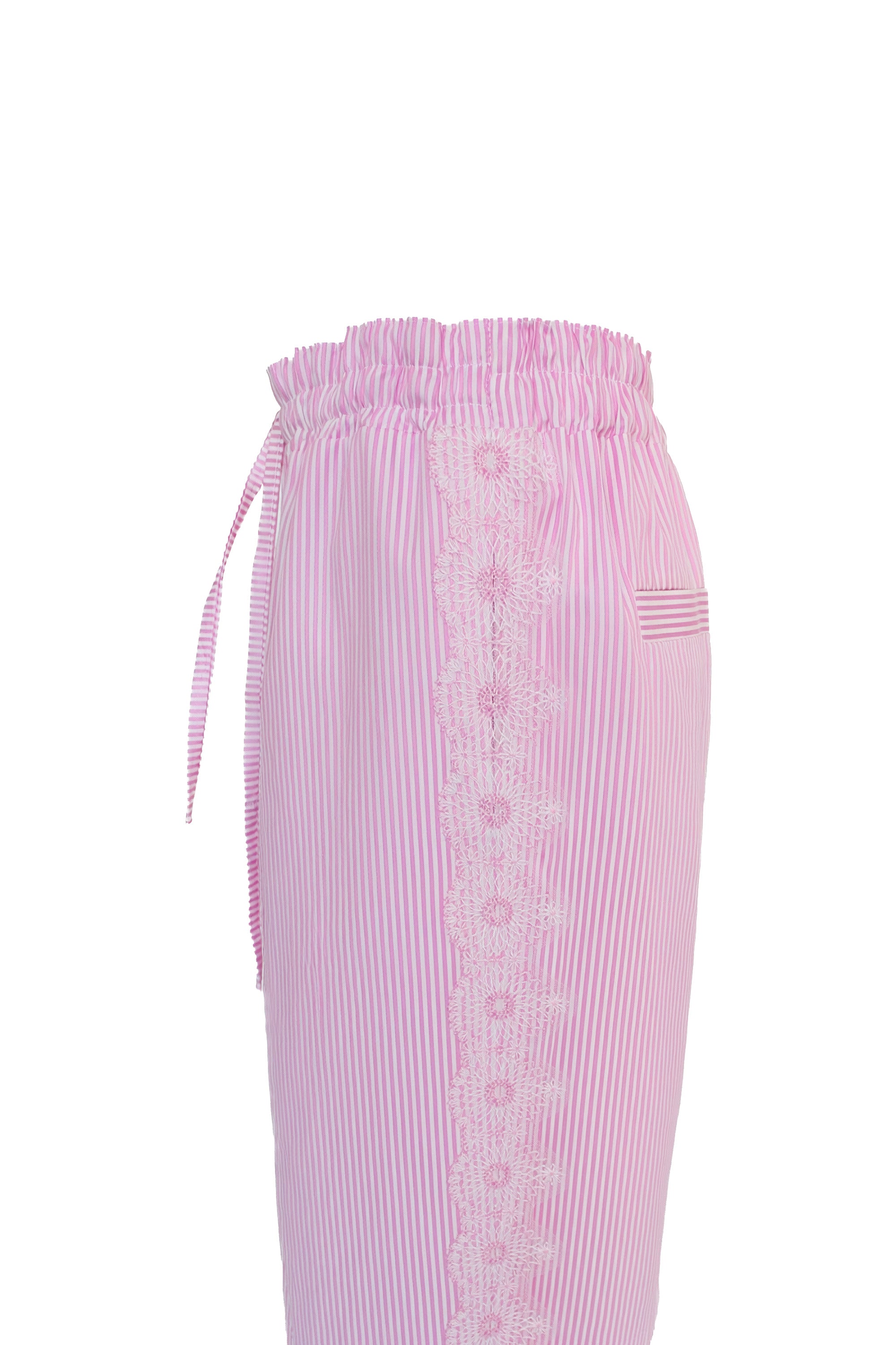 Pantalone merletto rosa